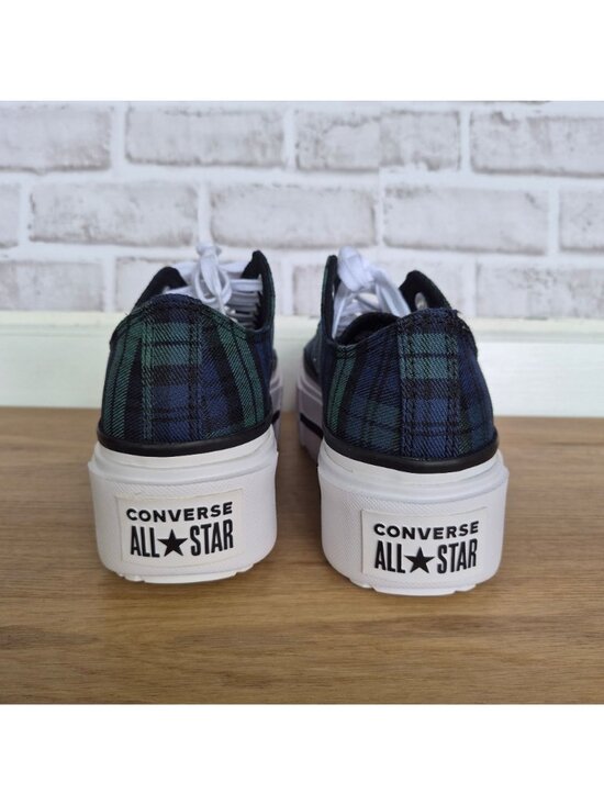⭐Converse Lift Double Stack Platform Plaid Sz 7 Mens shoes Sneaker Black A16517C main image 9